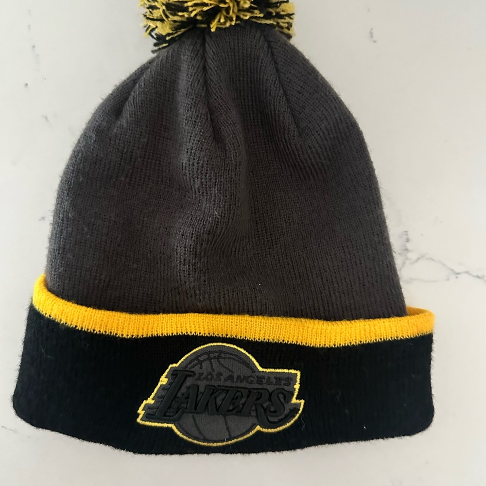 NBA Los Angeles Lakers Black and Yellow Kids Beanie